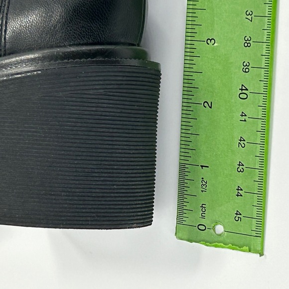 Franco Sarto Size 7.5 Black Over the Knee Boots Platform Square Toe Kelly NEW - Picture 4 of 12